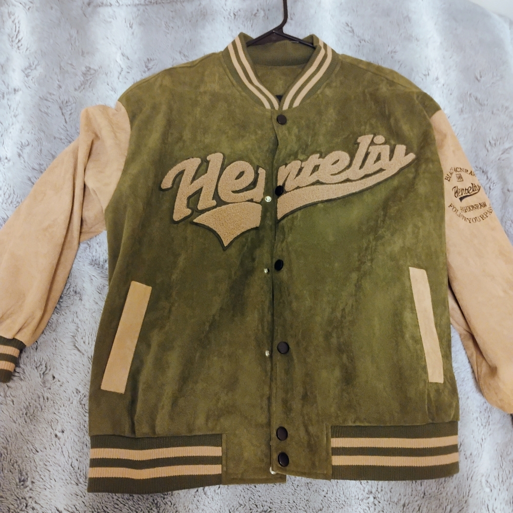 Green suede jacket xxl